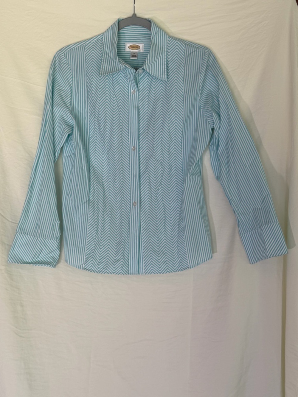 Talbots Light Blue Striped Dress Shirt